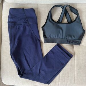 Two Piece Under Armour Sports Bra and Tights - XS